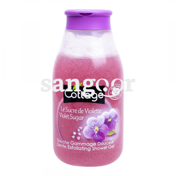 COTTAGE GEL DOUCHE GOMMAGE LE SUCRE DE VIOLETTE DOUCEUR 250ML