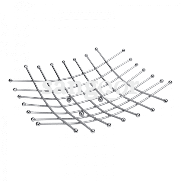 EQUINOX CORBEILLE A FRUIT CHROME CARRE 28 28CM