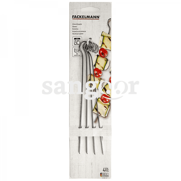 FACKELMANN 4 BROCHETTES INOX 22CM