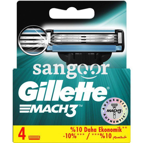 GILLETTE LAMES MACH3 4PCS GILLETTE LAMES MACH3 4PCS