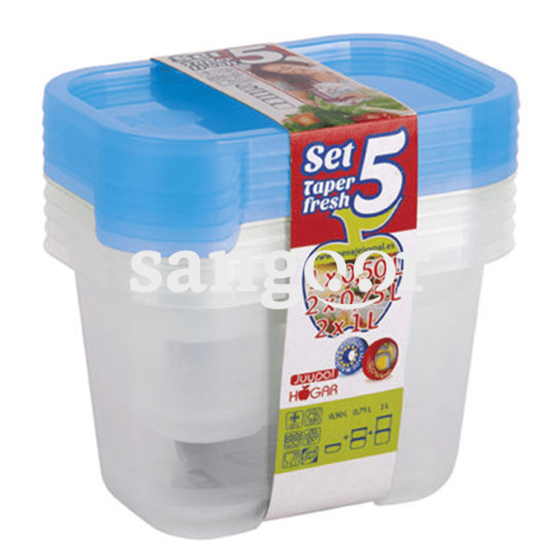 HOGAR-BOITE-TAPERFRESH-BLEU-SET-5P