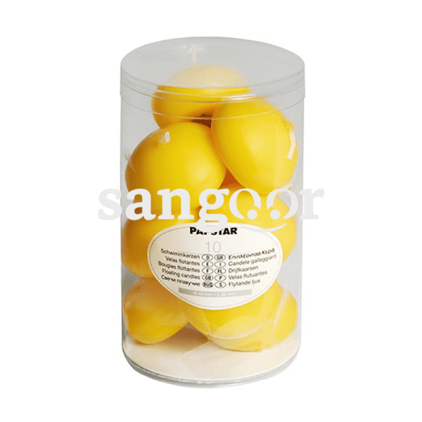 PAP STAR BOUGIES FLOTTANTES JAUNE 4.5 3CM