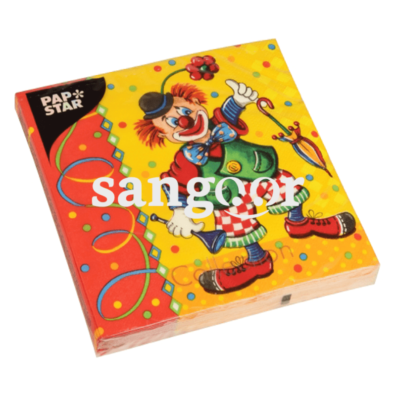 PAP STAR SERVIETTES 33 33CM CLOWN 20PCS PAP STAR SERVIETTES 33 33CM CLOWN 20PCS