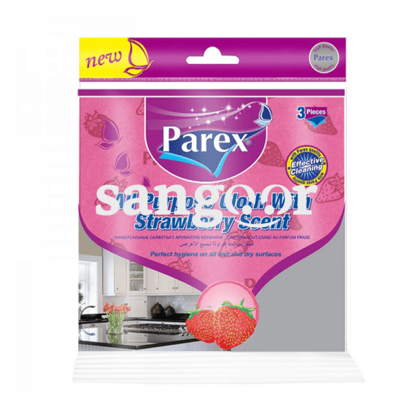 PAREX CHIFFON DE NETTOYAGE PARFUME FRAISE 38 35CM 3P