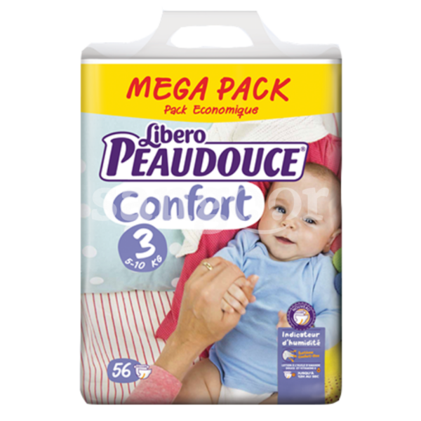 PEAUDOUCE-COUCHE-BEBE-JUMBO-TAILLE3-5-10KG-56PIECES.png.Prix Tunisie