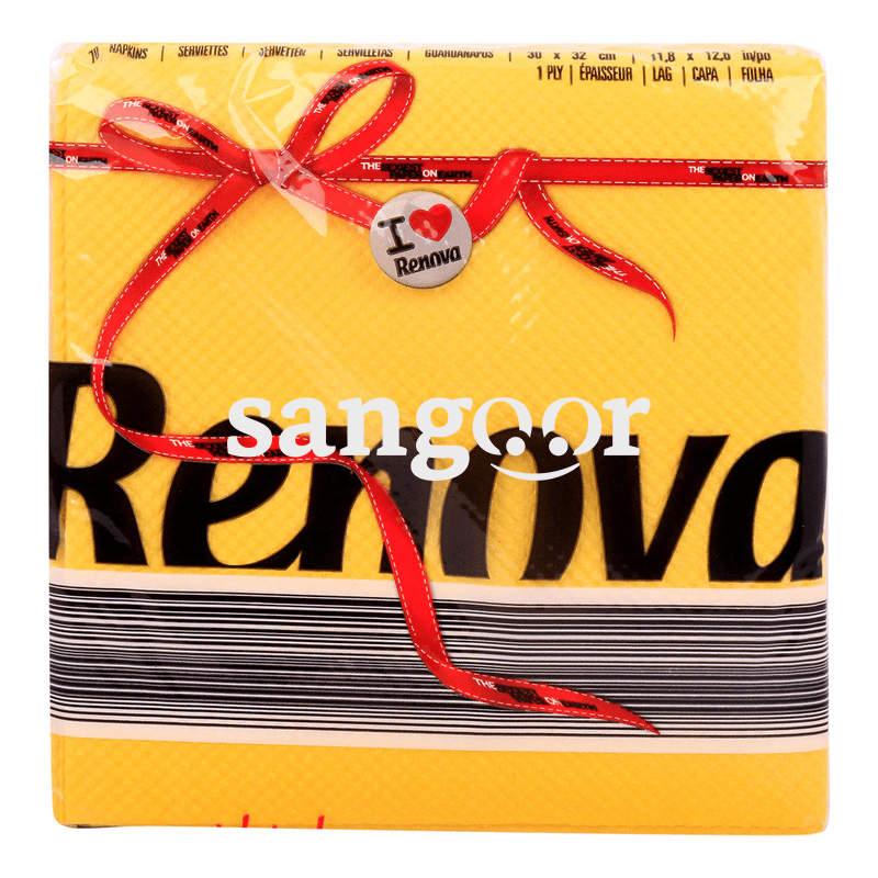 RENOVA-SERVIETTE-DE-TABLE-3230-REDLABEL-1PLI-JAUNE
