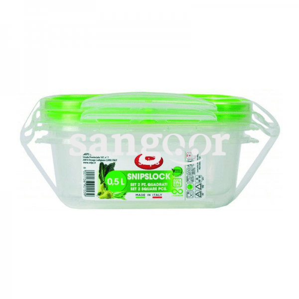 SNIPS CONTAINER CARRE 0.5L 2P