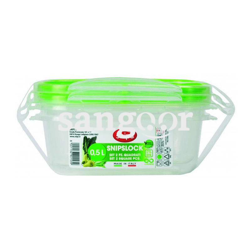 SNIPS CONTAINER CARRE 0.5L 2P SNIPS CONTAINER CARRE 0.5L 2P