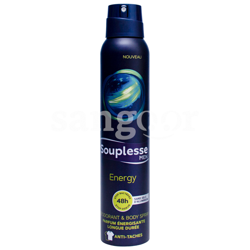 SOUPLESSE DEODORANT 200ML ENERGY SOUPLESSE-DEODORANT-200ML-ENERGY.png Prix Tunisie