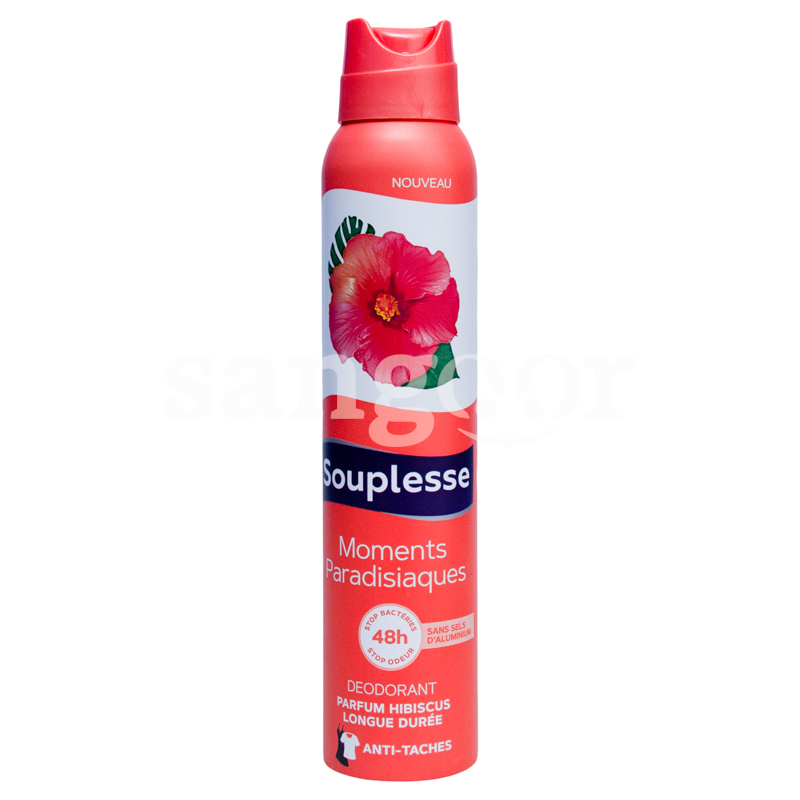 SOUPLESSE DEODORANT 200ML MOMENTS PARADISIAQUES SOUPLESSE-DEODORANT-200ML-MOMENTS-PARADISIAQUES.png Prix Tunisie