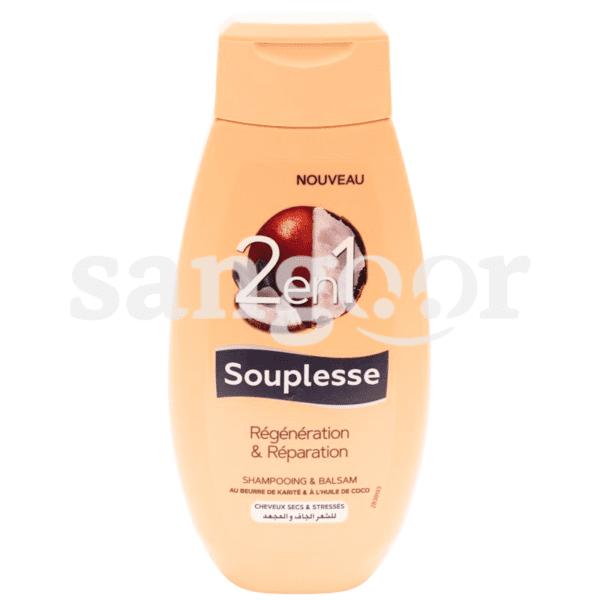 SOUPLESSE SHAMPOING 350ML 2EN1 REGENERATION REPARATION