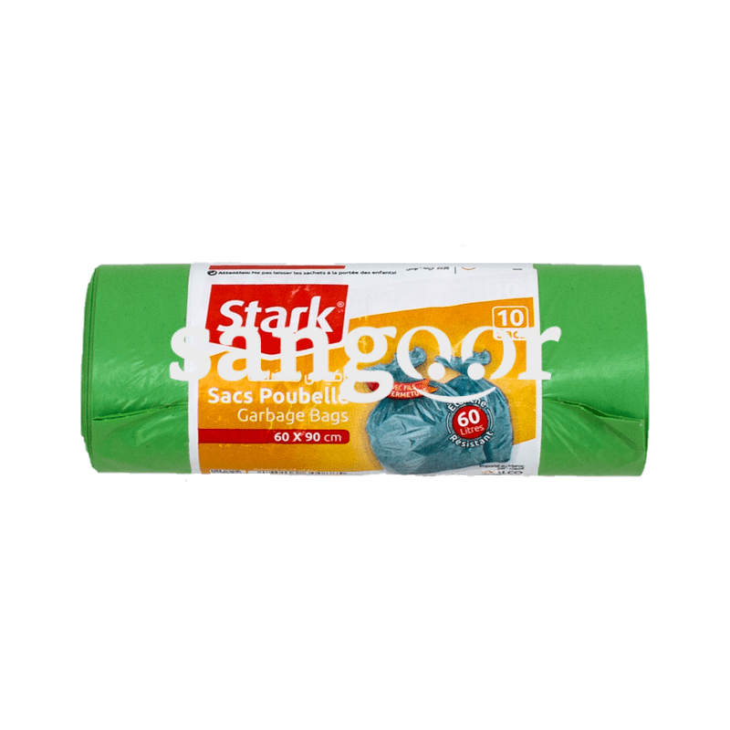 STARK SACHETS POUBELLE 60 90 VERT EN ROULEAU 60L