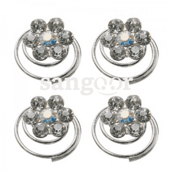 TITANIA SPIRALES A CHEVEUX FLEUR AVEC STRASS 8180