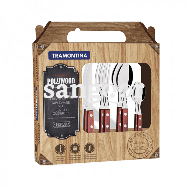 TRAMONTINA SET DE 24 COUVERTS A TABLE POLYWOOD