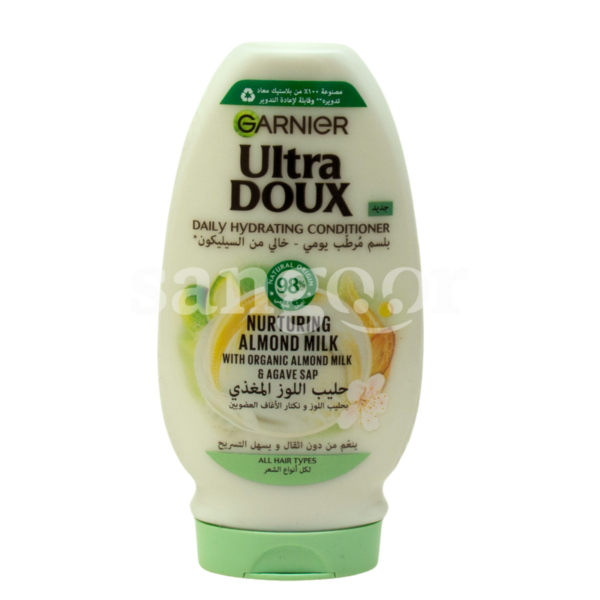 ULTRA-DOUX-APRES-SHAMPOING-200ML-LAIT-D-AMANDE-NOURRICE.png.Prix Tunisie