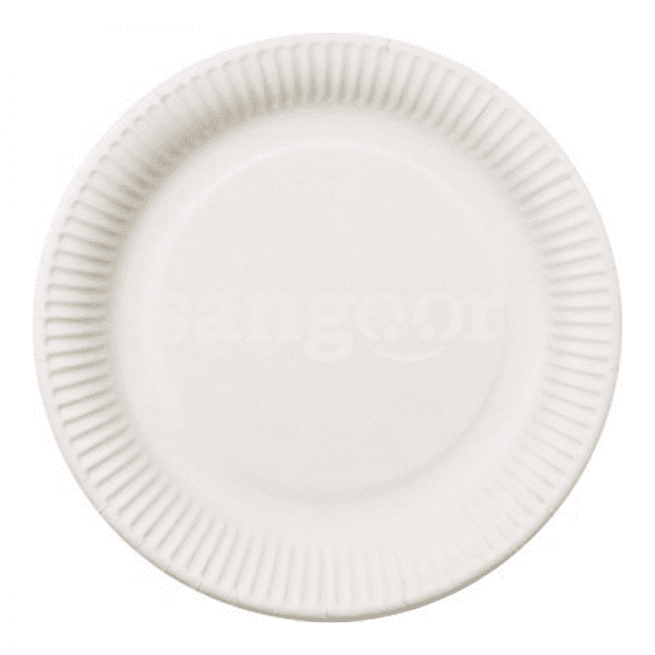 PAP STAR ASSIETTES CARTON ROND 23CM BLANC 100P