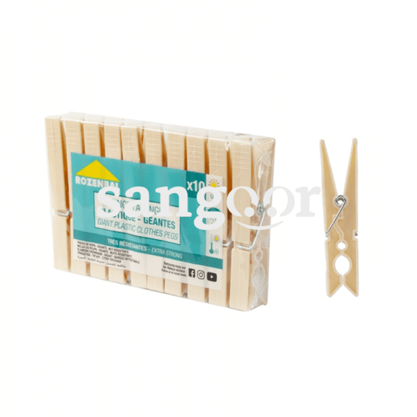 ROZENBAL PINCES A LINGE PLASTIQUE INCASSABLE 10P