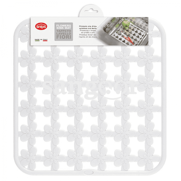 SNIPS TAPIS EVIER FLEUR BLANC