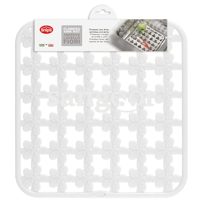 SNIPS TAPIS EVIER FLEUR BLANC SNIPS TAPIS EVIER FLEUR BLANC