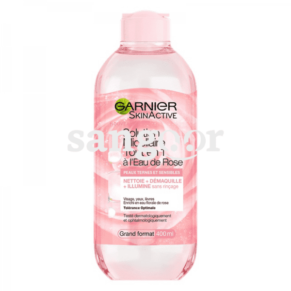 GARNIER DEMAQUILLANT SOLUTION MICELLAIRE EAU DE ROSE 400ML