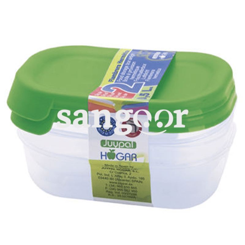 HOGAR-BOITES-RECTANGULAIRE-VERT-SET-2-0.5L