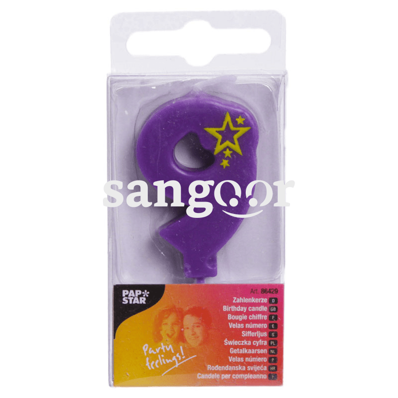 PAP STAR MINI BOUGIE D ANNIVERSAIRE 6.8CM N9
