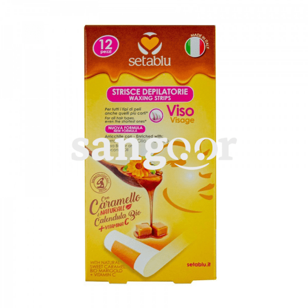 SETABLU BANDES VISAGE CARAMEL 12P