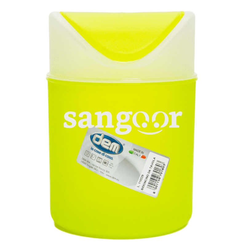 DEM BOITE A DECHETS DE TABLE FLUO