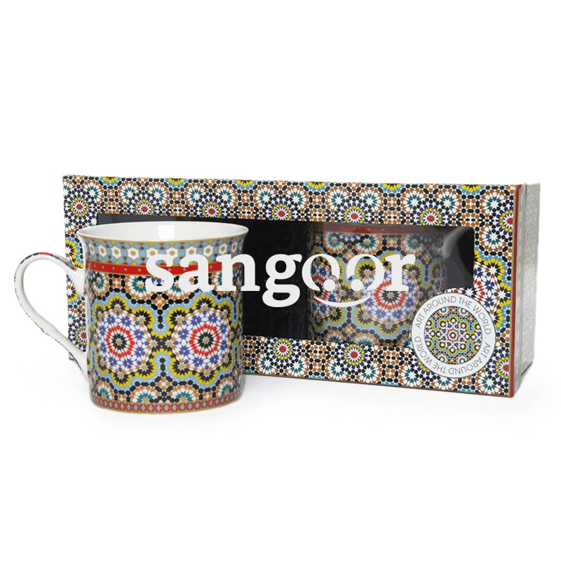 EASY LIFE SET DE 2 MUGS PORCELAINE ARABIAN YELLOW