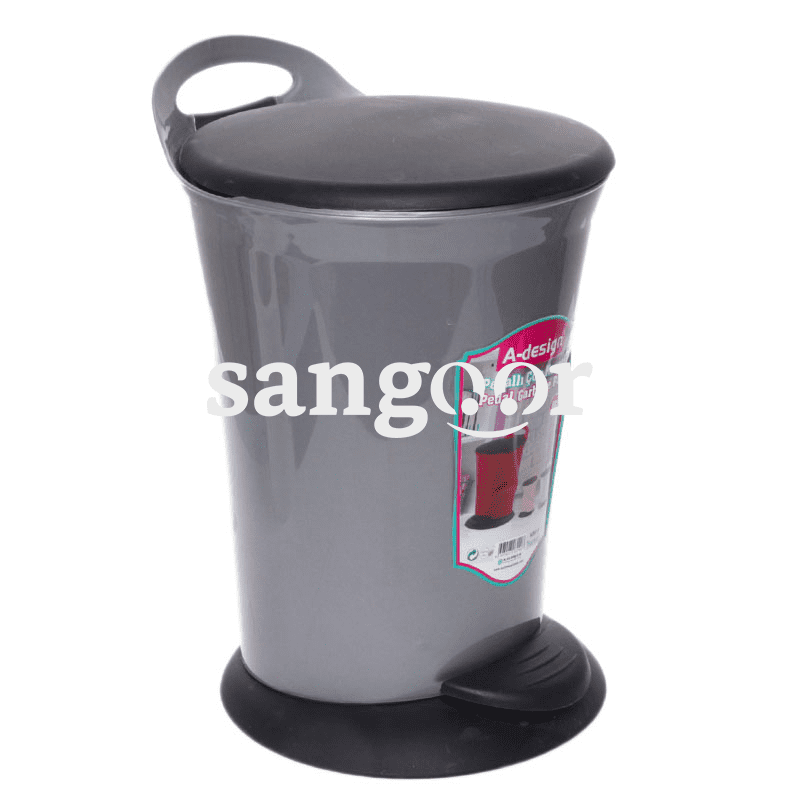 POUBELLE 6L A DESIGN GRIS