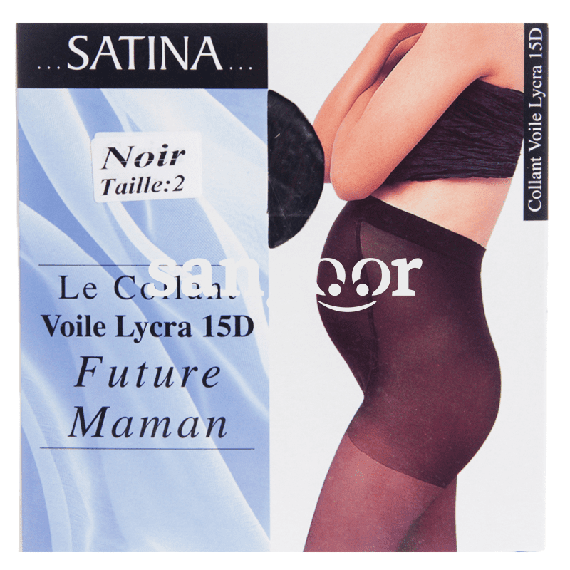 SATINA COLLANT LYCRA FUTURE MAMAN NOIR T2