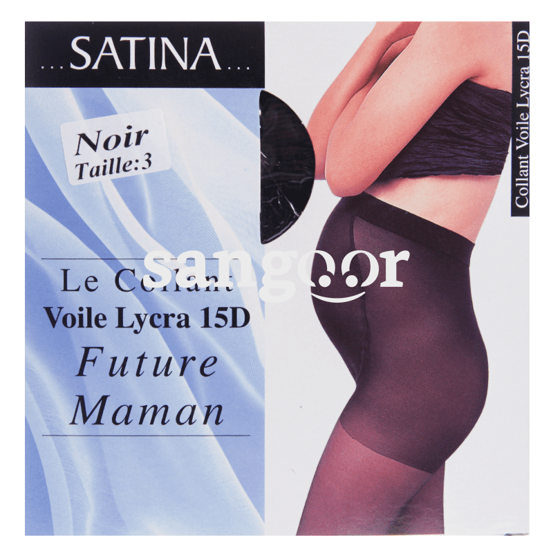 SATINA COLLANT LYCRA FUTURE MAMAN NOIR T3
