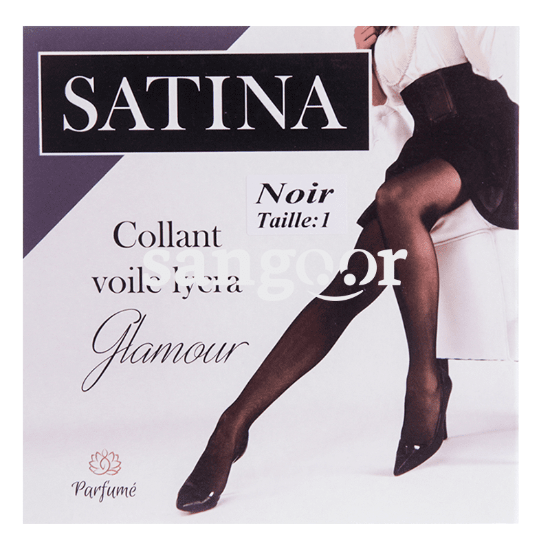 SATINA COLLANT VOILE LYCRA GLAMOUR NOIR T1