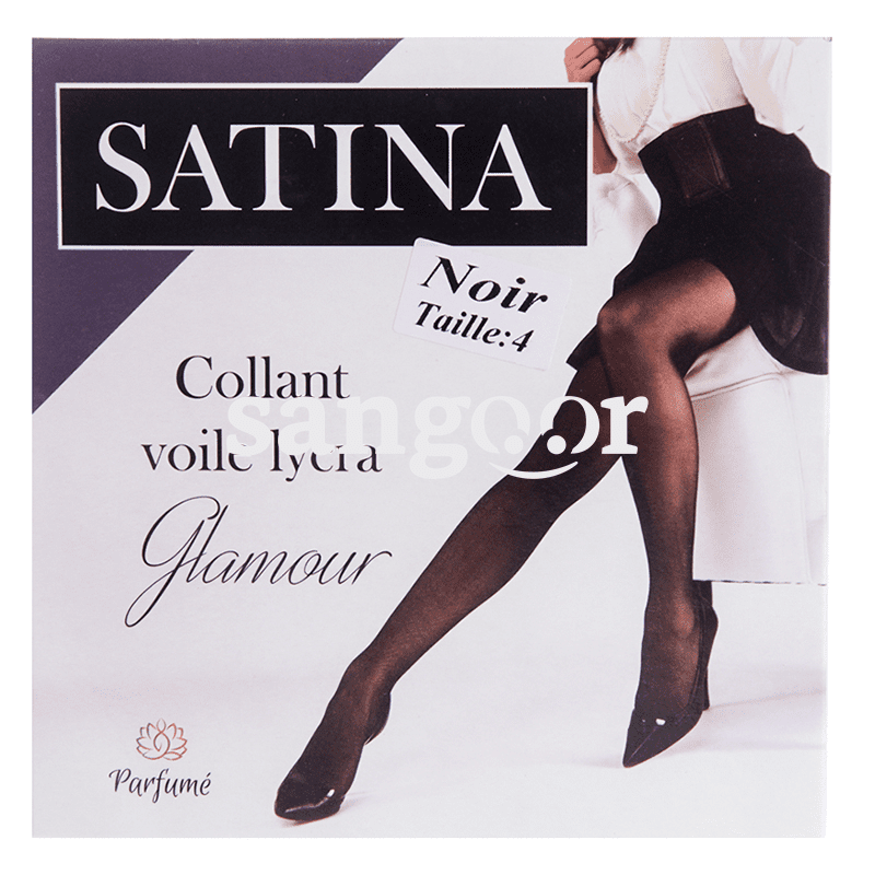 SATINA COLLANT VOILE LYCRA GLAMOUR NOIR T4
