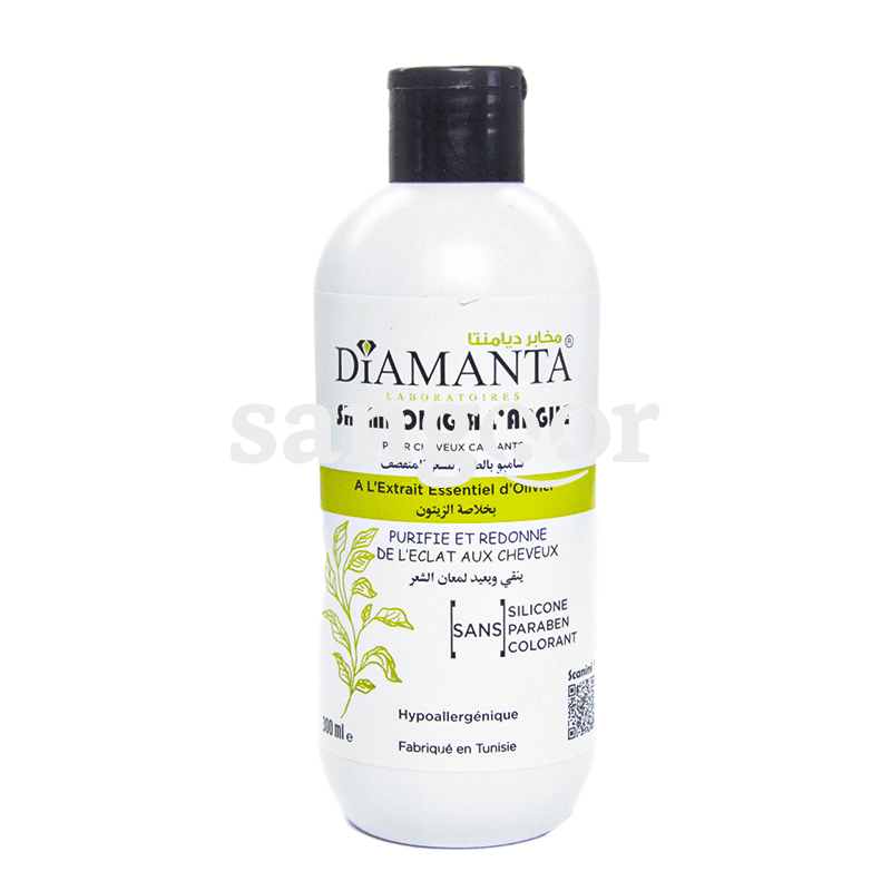 DIAMANTA SHAMPOING ARGILE A L EXTRAIT ESSENTIEL D OLIVIER 300ML