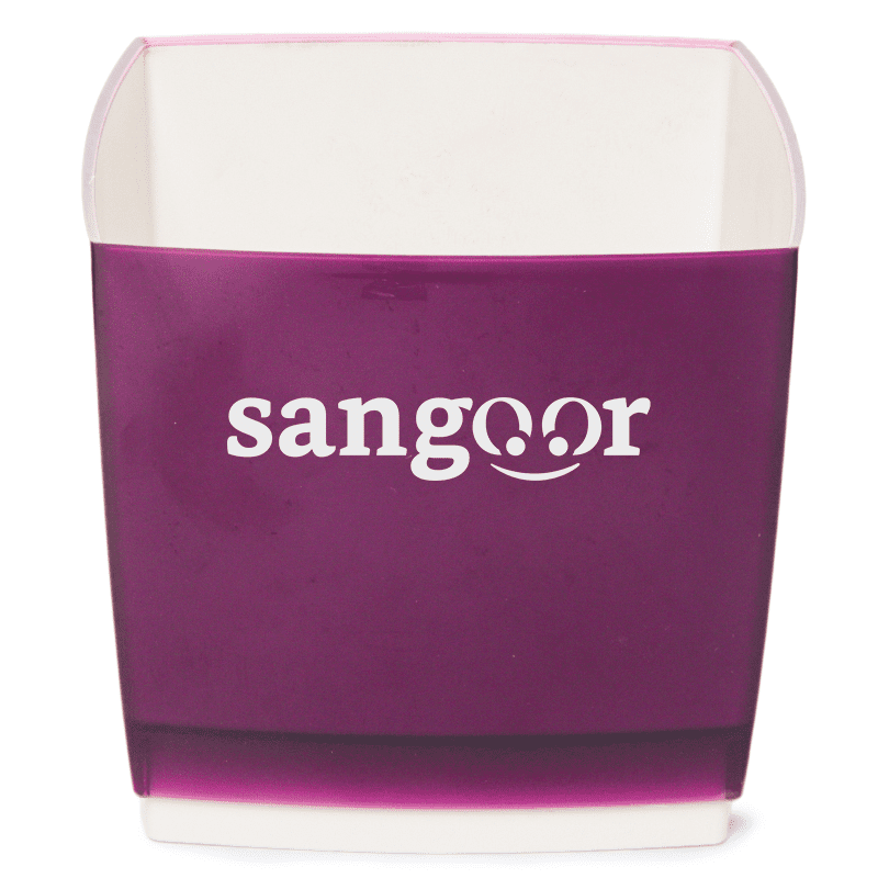 DONICZKA POT DESIGNO CUBE VIOLET 17CM