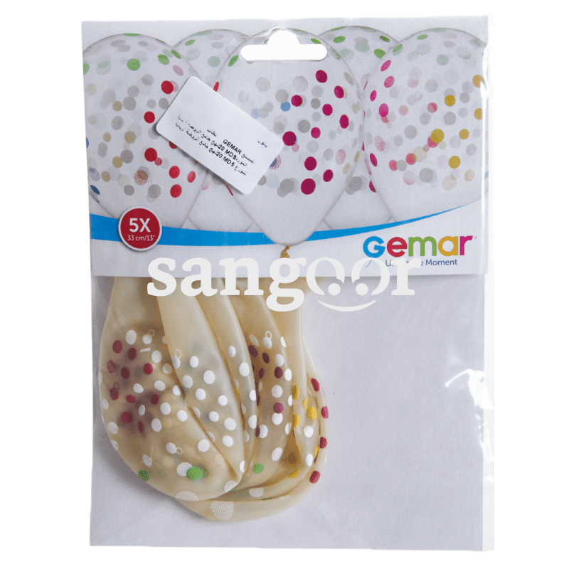 GEMAR BALLONS MULTICOLOUR 5PCS