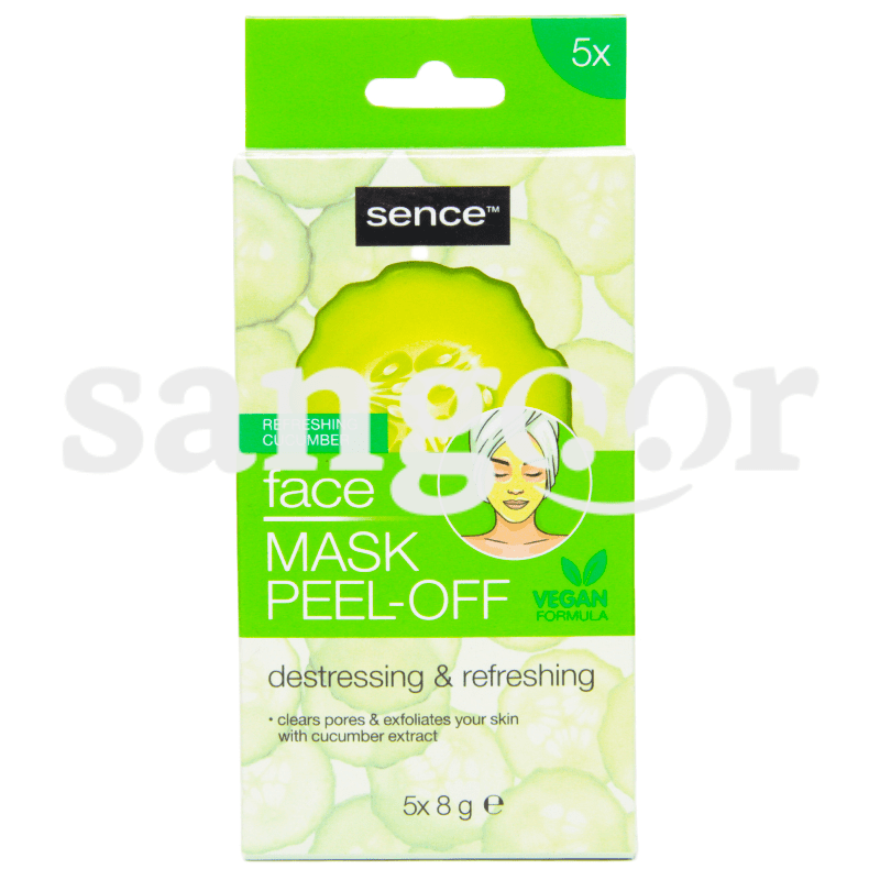 SENCE MASQUE VISAGE PEEL OFF CONCOMBRE POUR TOUS TYPES DE PEAUX 5PIECES