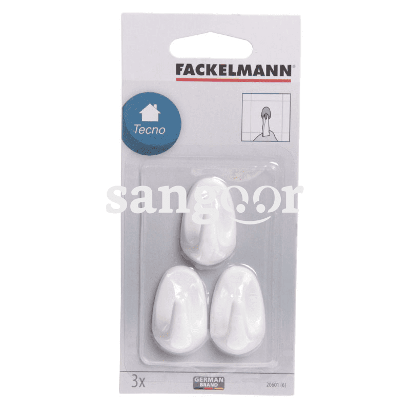 FACKELMANN CROCHETS BLANC 4CM 3P