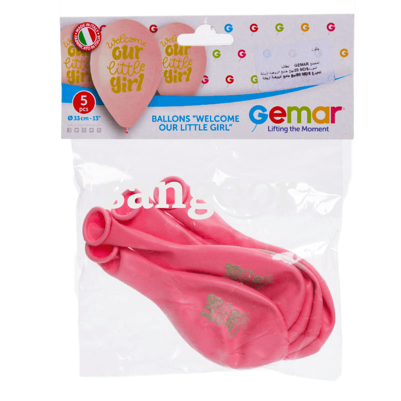 GEMAR BALLONS WELCOME GIRL 5P