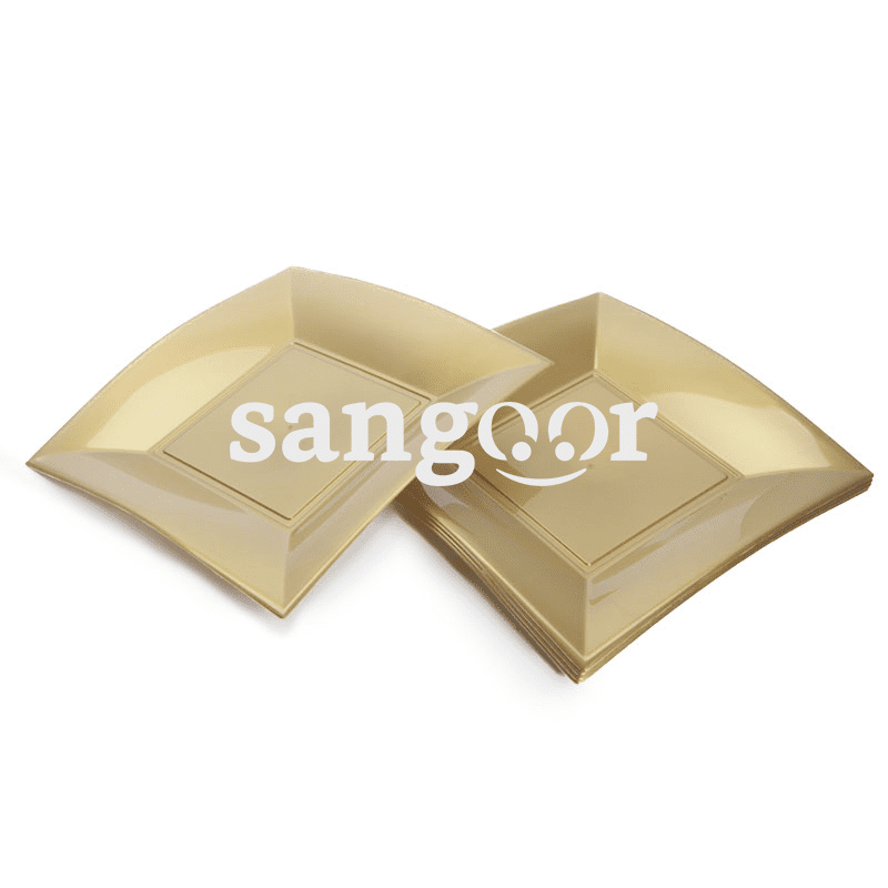PARTY STYLE ASSIETTES GOLD 180180MM 6PCS