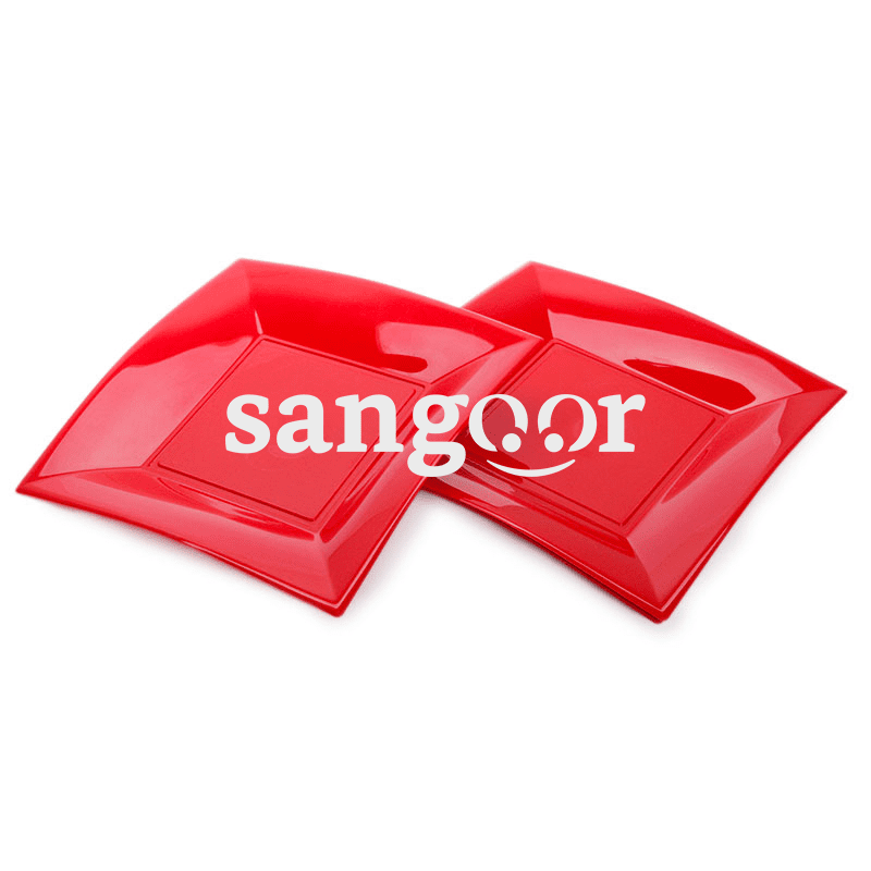 PARTY STYLE ASSIETTES ROUGE 180180MM 6P