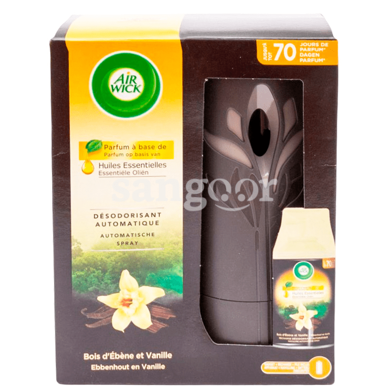 AIR WICK FRESHMATIC AUTOSPRAY+RECHARGE BOIS D EBENE VANILLE 250ML