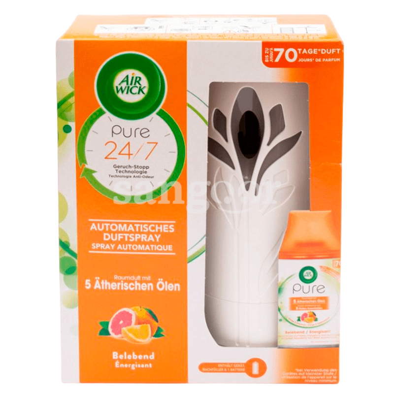 AIR WICK FRESHMATIC AUTOSPRAY+RECHARGE ORANGE PAMPLE 250ML