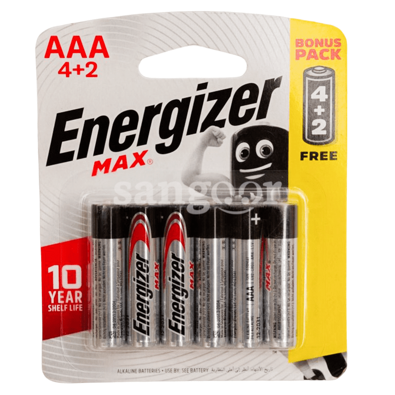 ENERGIZER PILE AA E91 BP6 (4+2)PCS