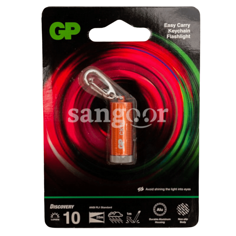 GP PORTE CLES AVEC LAMPE DE POCHE ORANGE