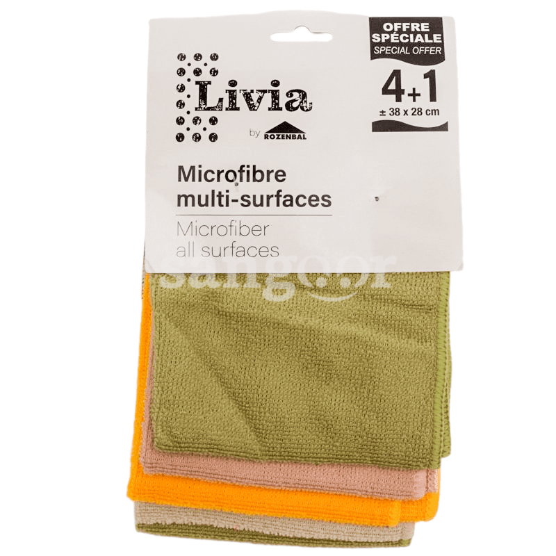 LAVETTE MICROFIBRE MULTI USAGE LOT 5PCS ROZENBAL