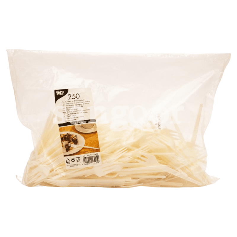 PAP STAR FOURCHETTES A GATEAUX BLANC 250P