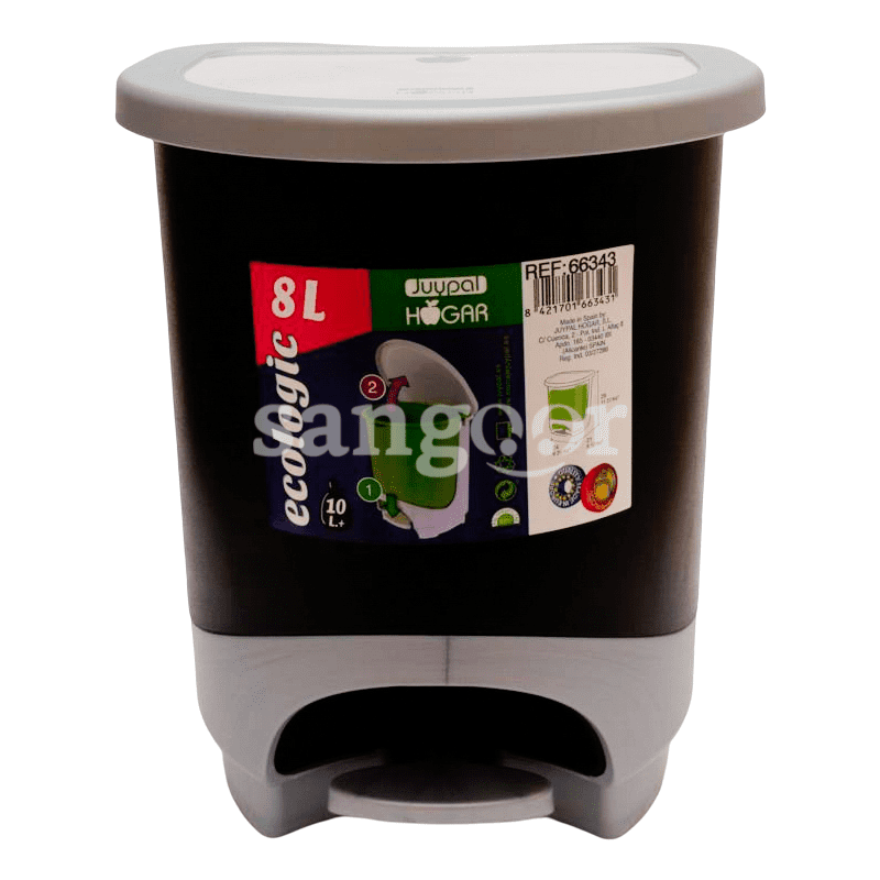 POUBELLE 8L HOGAR NOIR