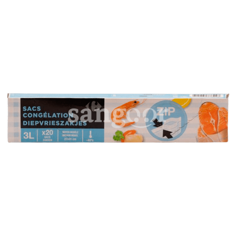 SAC CONGELATION AVEC ZIP 3L 20PCS